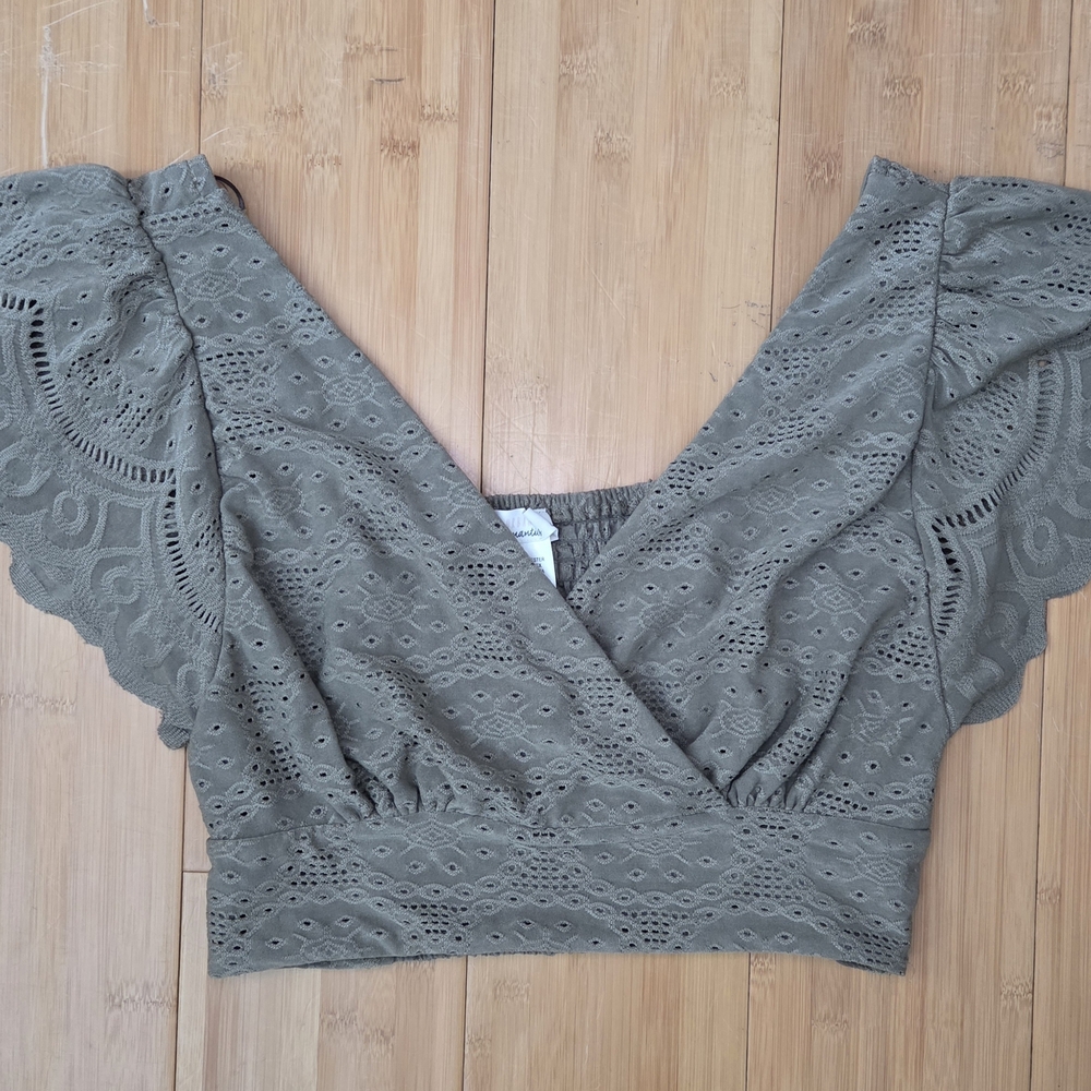 URBAN Romantics Olive Lace Blouse